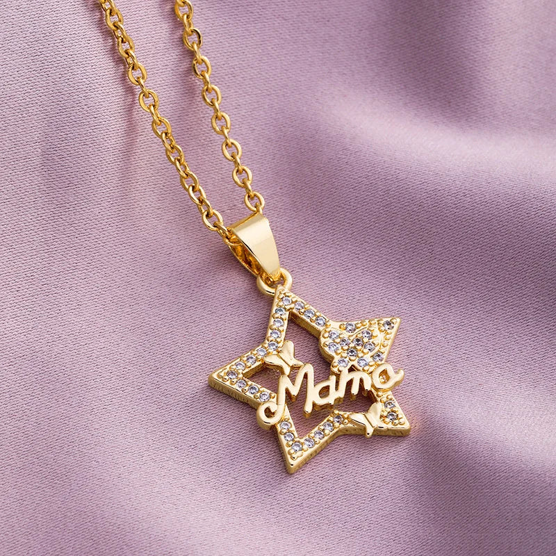 Mother's Day Mama Letter pendant