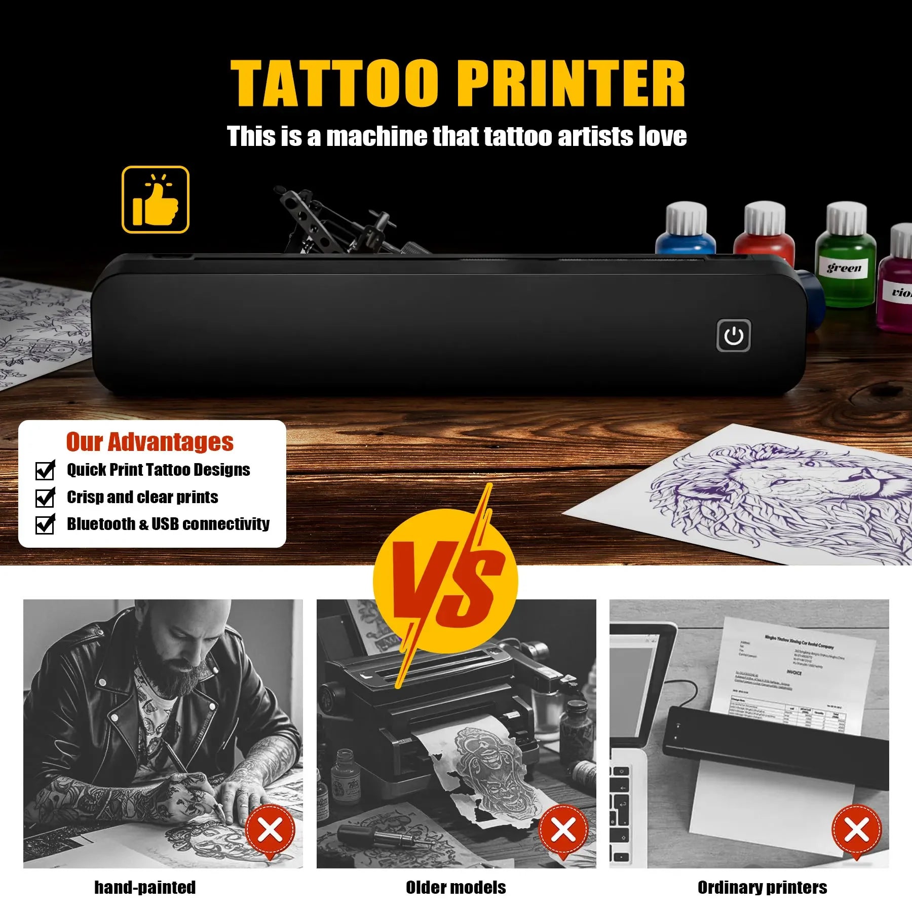Inkless Portable Tattoo Transfer Printer